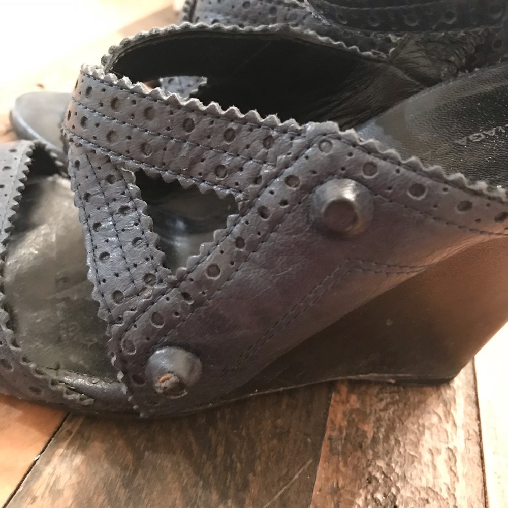 Balenciaga wedges navy  blue size 7 - Picture 3 of 8